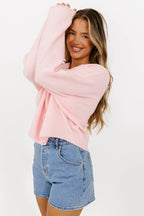 Piper Cardigan in Baby Pink