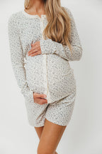 Rori Maternity Pajama Set in Ivory - Bump Friendly