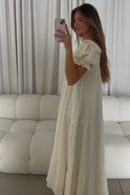 Sunday Maxi Dress in Cream - Bump Friendly