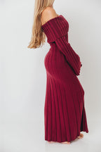 Evella Maxi Dress in Burgundy - Bump Friendly *Final Sale*