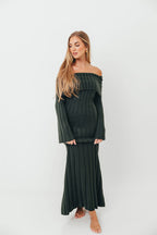 Evella Maxi Dress in Evergreen - Bump Friendly