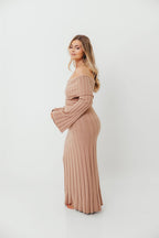 Evella Maxi Dress in Stone - Bump Friendly *Final Sale*