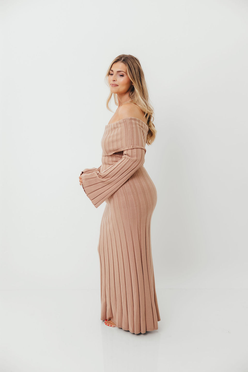Evella Maxi Dress in Stone - Bump Friendly *Final Sale*